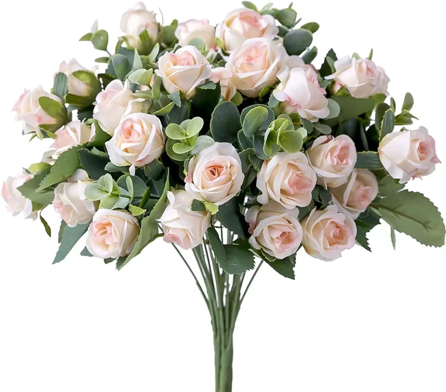 New Arrival Real Touch Artificial Silk 11 Heads Flower Simulation White Rose For Events Home Wedding Decoration