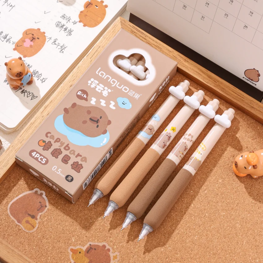Новая гелевая ручка Capybara 0 5 мм с мягкой ручкой для школы и офиса