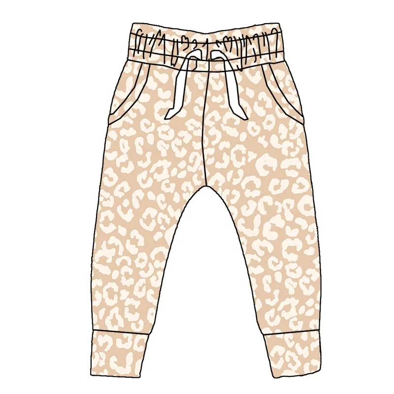 Fashionable 2024 Kids clothing Fall Toddler Baby pants Custom printed  Halloween Pattern High waist Pocket joggers