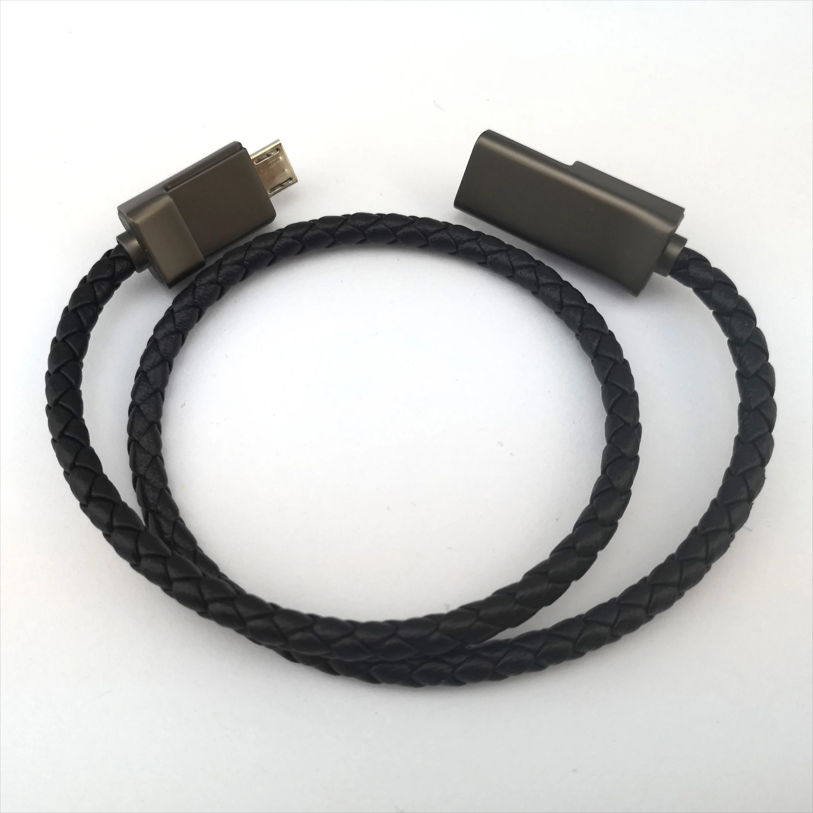 New Arrival Leather Braided Bracelet USB Cable Magnetic Cable For Samsung