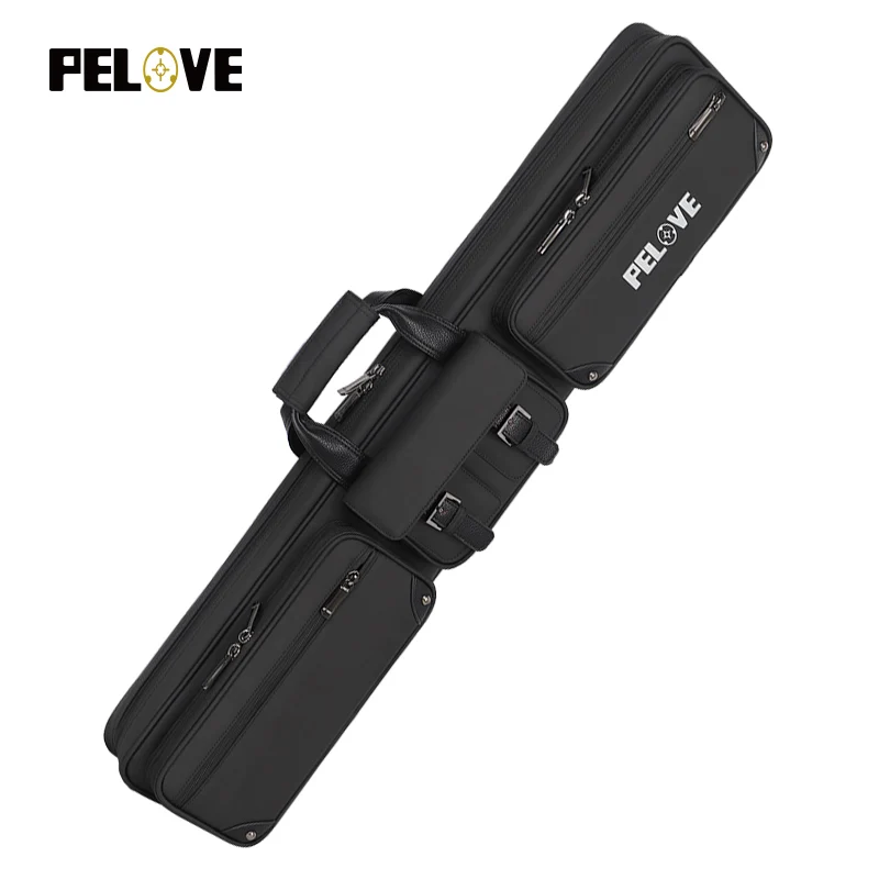 Customized waterproof material with front pocket strap Professional factory production of pool cue bag soft billiard cue case