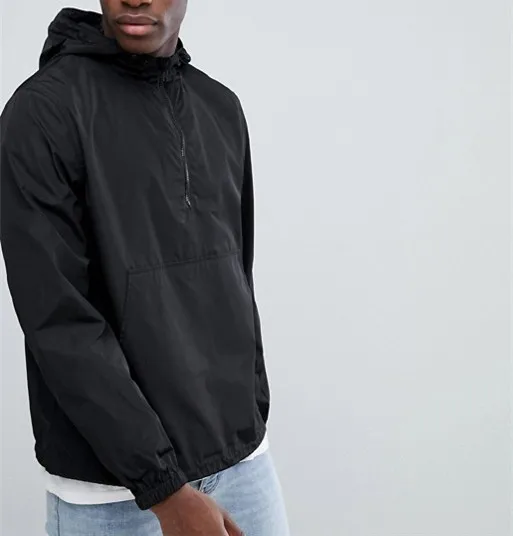 Пользовательские весна осень мужчин Slim Fit 100% полиэстер с воротником-трубой 1/4 Zip пуловер куртка