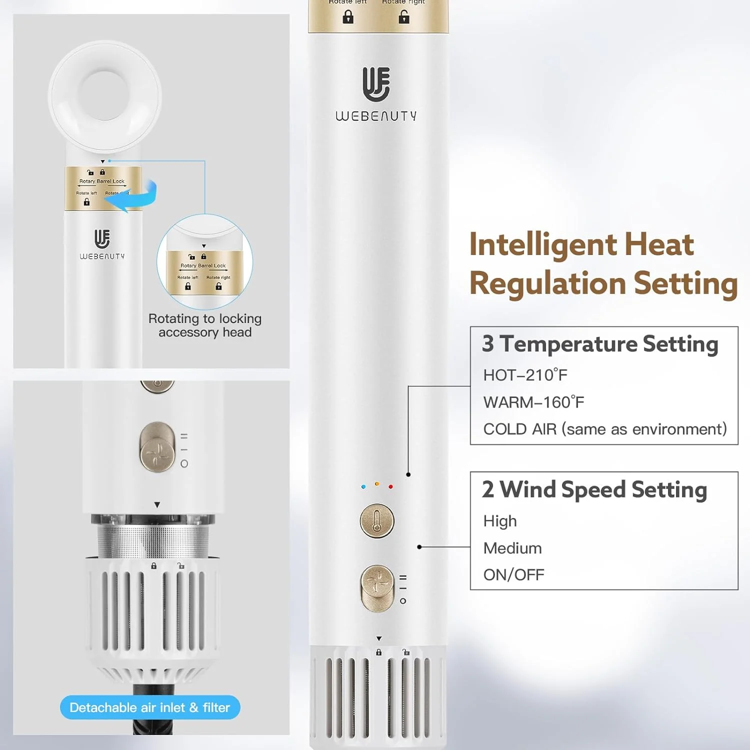 Professional Hair Dryer Set In Box Multifunctional Interchangeable 7 In 1 Bldc Motor Dryer For Hair Set