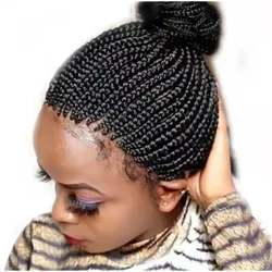 African chemical fiber braid female long straight hair rose net chemical fiber headgear wig