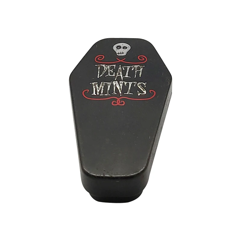 candy box black color irregular shape mints small case tin box