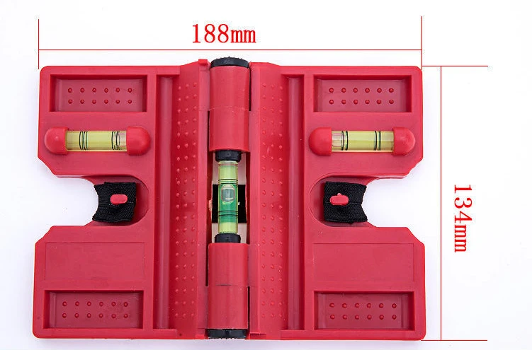 Foldable Angle Meter Plastic Magnetic Pipeline level Ruler for Wooden Construction one side hook pin fixed angle instrument
