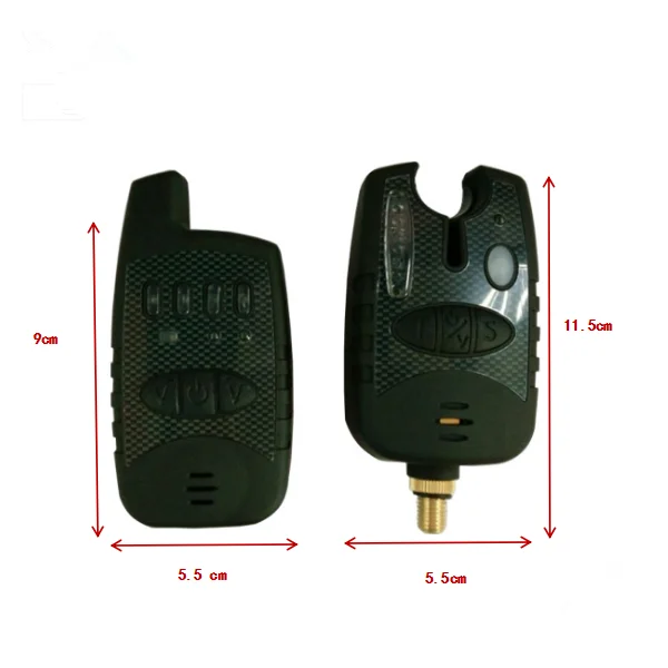 Multi-function Packaging Machines Black Bulk Tackle 4+1 Set Wireless Fishing Bite Sound Alarm