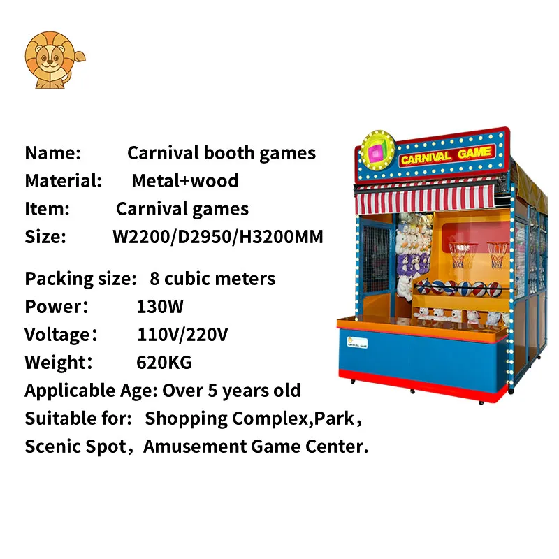 LTG Outdoor adult Carnival Games I Love Basketball Theme Park Plaza Large carnival booth game item stalls for sale