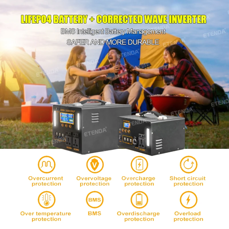 Customized 110V 220V portable power station 800w generators solar power bank 1000w portable power station with solar panel
