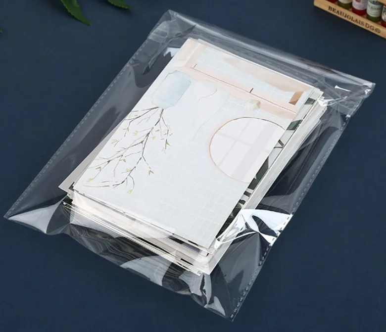 Thick Clear Resealable Cellophane Self Adhesive Seal Poly Bags for Cookie,Packing