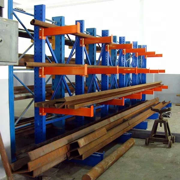 Warehouse Racking For Lumber Profile Storage Industrial Double Side Cantilever Metal Rack