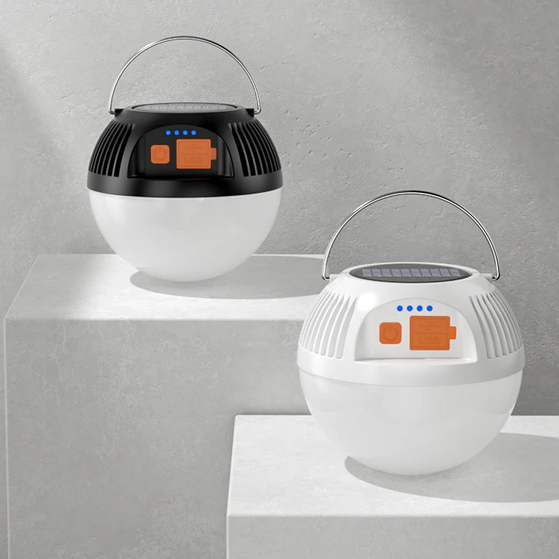 110*120 led camping light usb build-in battery 18650 type c charging ball shape outdoor magic cool camping lights