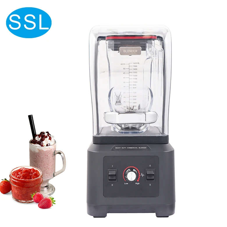 Новый дизайн 1 6 л высокоскоростной Миксер для пищевых продуктов коммерческий блендер соковыжималка смузи со звуконепроницаемой крышкой