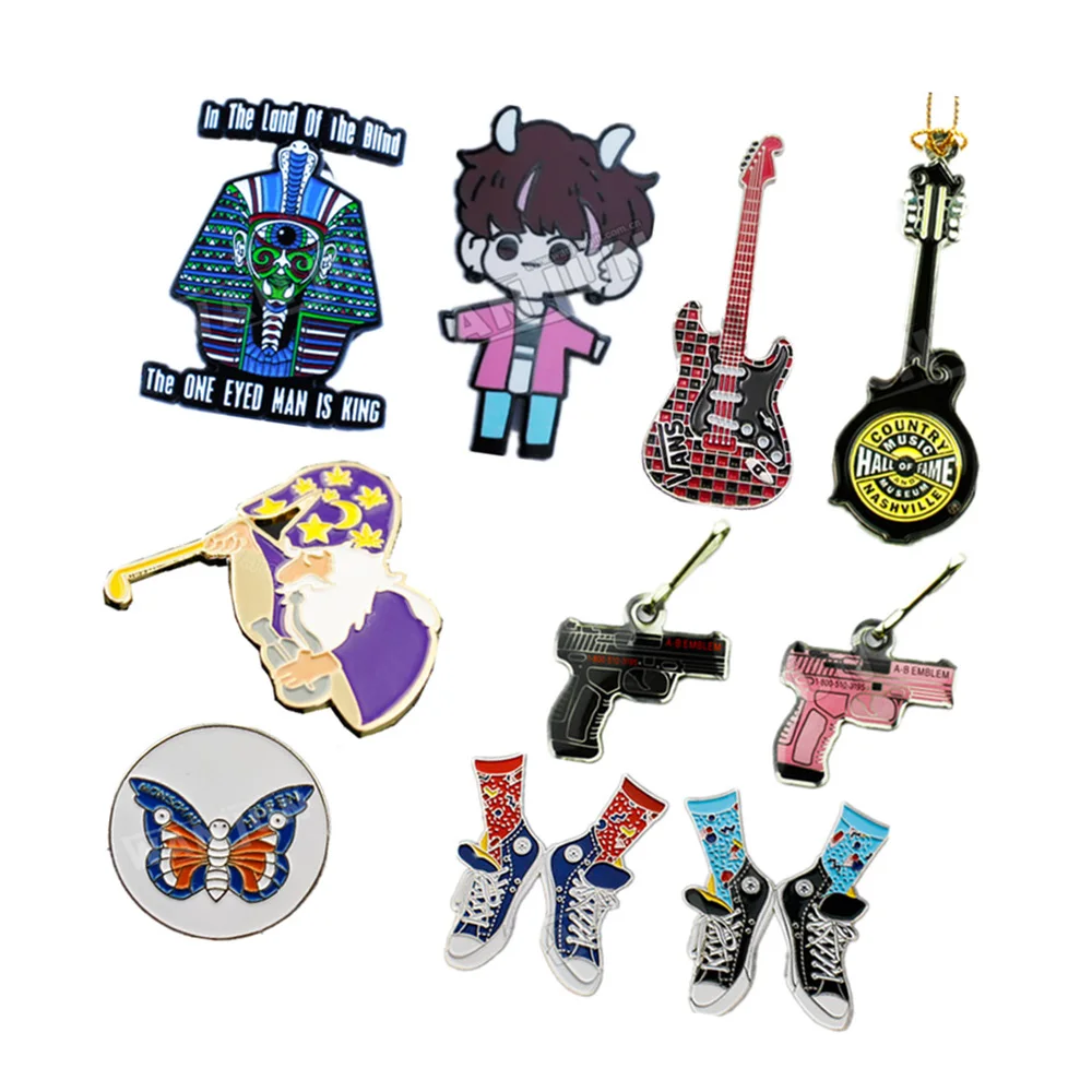 Custom Manufacturer Hat Clothes Kpop School Tie Badges Hard Enamel Printing Badge Push Lapel Pins