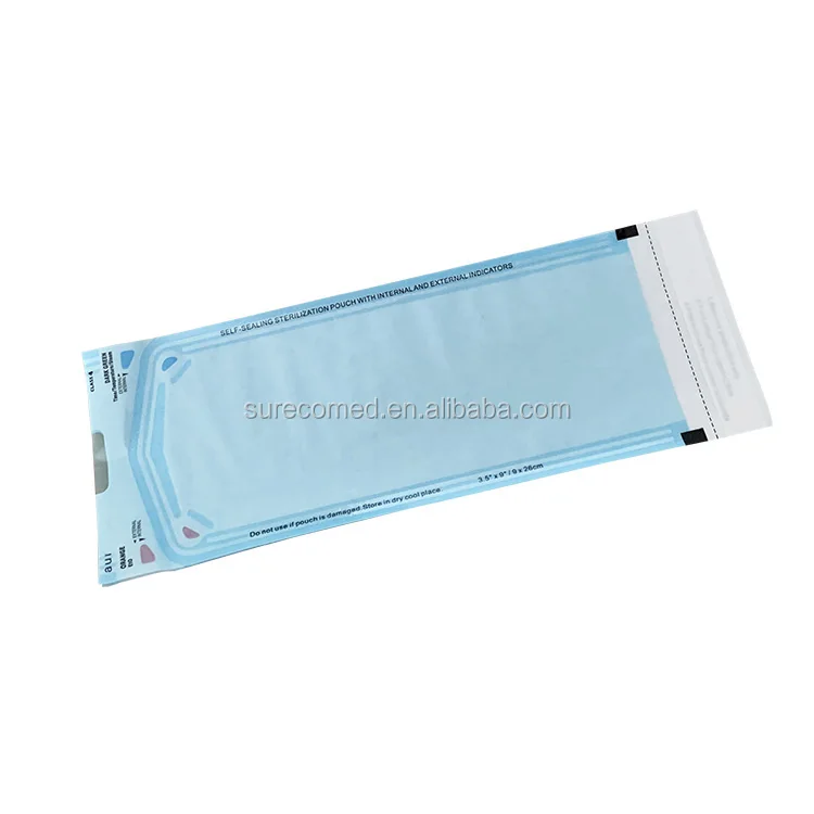 
Medical Paper/Film Self Seal Sterilization Pouches With Dual Process Indicators 