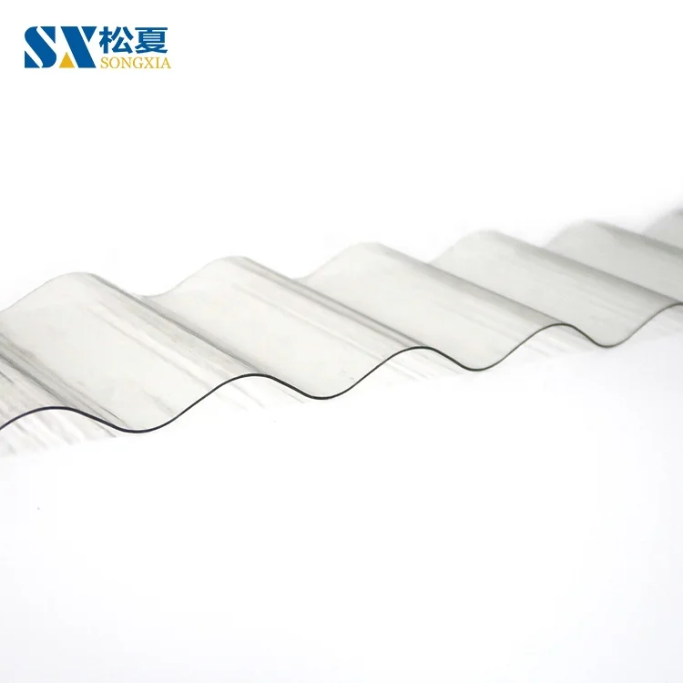 Customized Clear Plastic Corrugated Polycarbonate Energy Saving Roofing Light Transmission Sheet