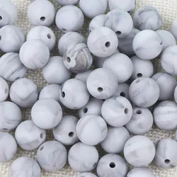 Wholesale Baby Silicone Teething Beads Toy Food Grade Infant Pacifier Soft Silicone Beads 15mm Silicone Beads