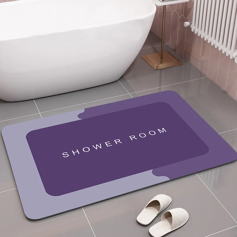 Absorbent Bathroom Anti-slip Shower Rug Quick Drying Kitchen Entrance Doormats Home Bathtub Diatom Mud Carpet Bath Mat