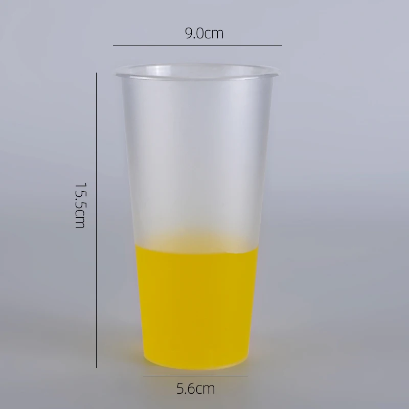 Good Quality PP Injection Bubble Cup 600ml Customized Logo Printing Disposable Frosted Plastic Cup With Factory Price