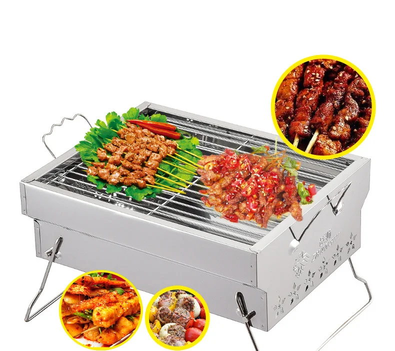 factory outlet cast iron flat top wood pellet chicken burger camping portable outdoor smoker bbq charcoal grill