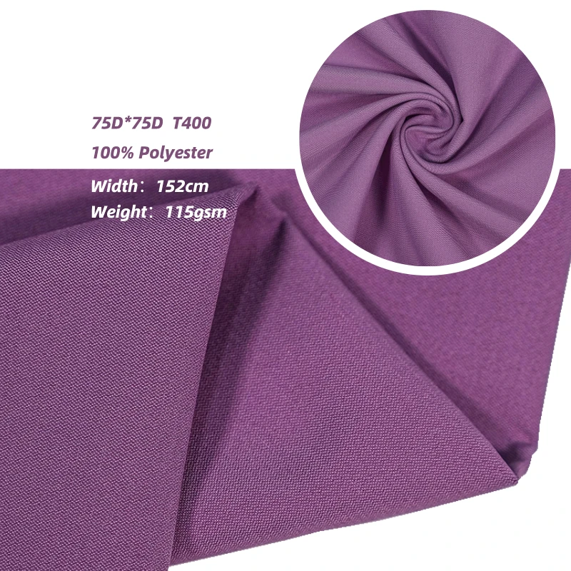 Hot-sale 115gsm elastic quick-dry fabric 75D*75D-T400 stretch Oxford fabric for casual-wear-pants