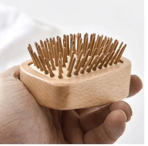 British Beech  Wood  without handle steel needleneedle air cushion air bag massage comb