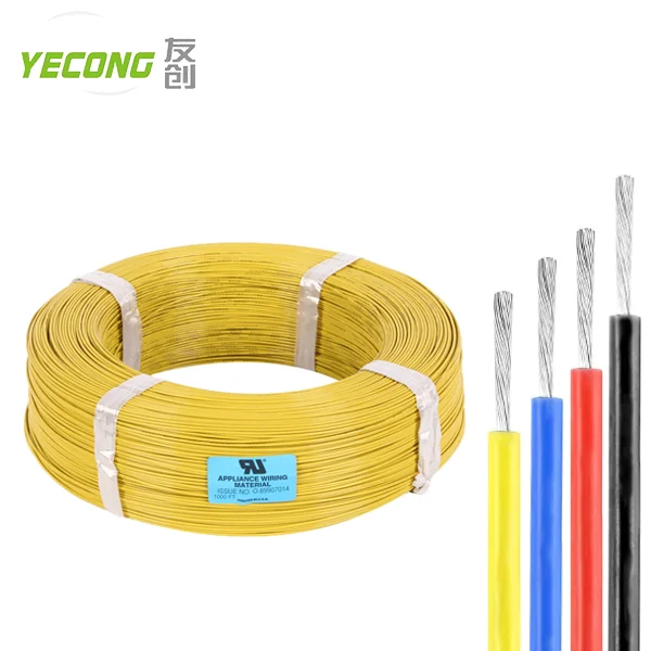 Teflon tape insulated wire ptfe coated awg18 pfte wire 19/0.25 heat resistant insulation for electrical wire