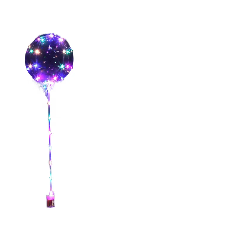 20 inches clear bobo bubble TPU balloons set +clear box to put 3Pcs battery 3m Led lights strings+ 70cm Clear Cup sticks holder