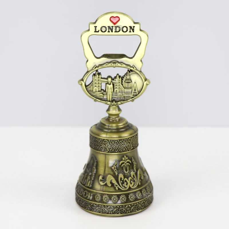 Custom Logo Sublimation Souvenir Custom Zinc Alloy Bottle Opener Dinner Bell