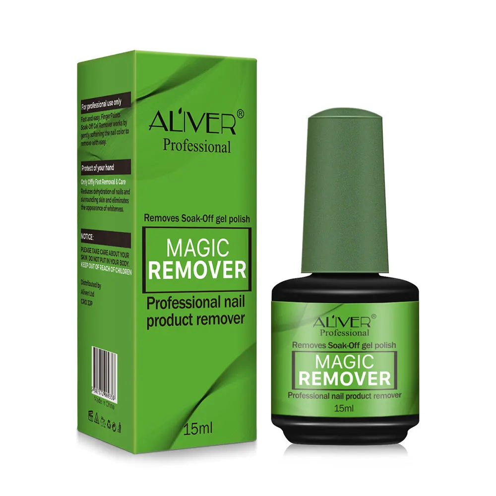 ALIVER Magic UV гель для удаления лака 15 мл Профессиональный ногтей быстро впитать лак за 3-5