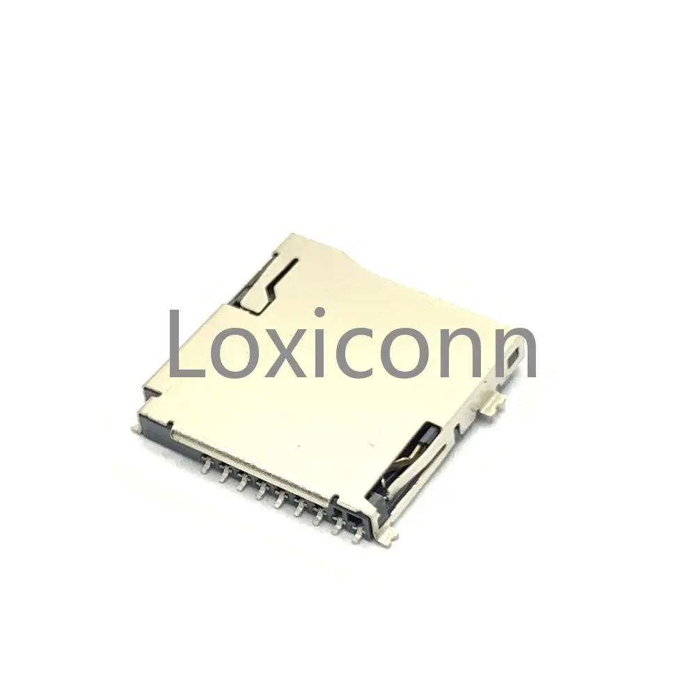 High quality Smart card connector push puss 9pin SMT T-FLASH  card connector