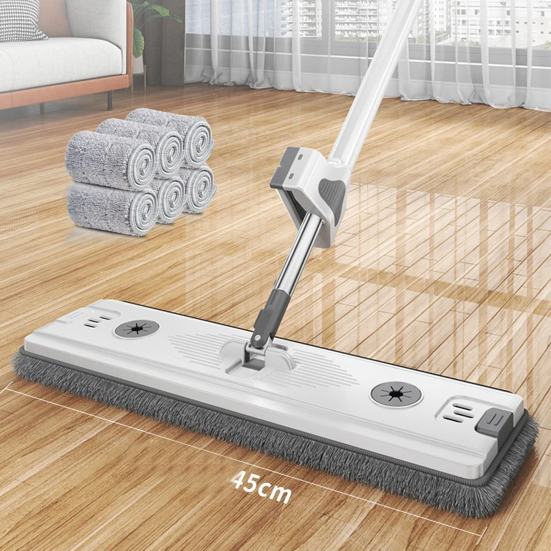 Clear Water and Dirty Water Filtration 360 Rotating Single Bucket Easy Spin Mops Home Cleaning Tools With Foldable Bucket