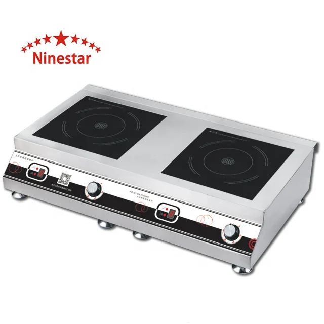 Ninestar NS.A-218A1 двухместная горелка портативная электрическая плита 5000 Вт нержавеющая сталь портативный индукционная варочная панель