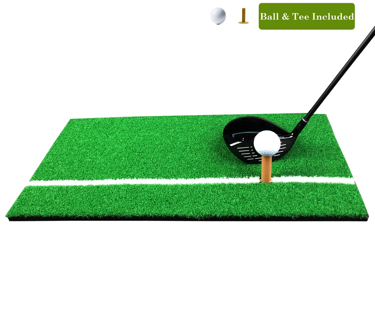 Mazel Indoor Outdoor Training Artificial Grass Turf Nylon Golf Hitting Mat with Golf Tees and Golf Balls