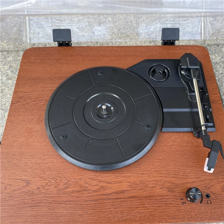 Деревянный Ностальгический стерео проигрыватель записей виниловый поворотный проигрыватель с функцией записи