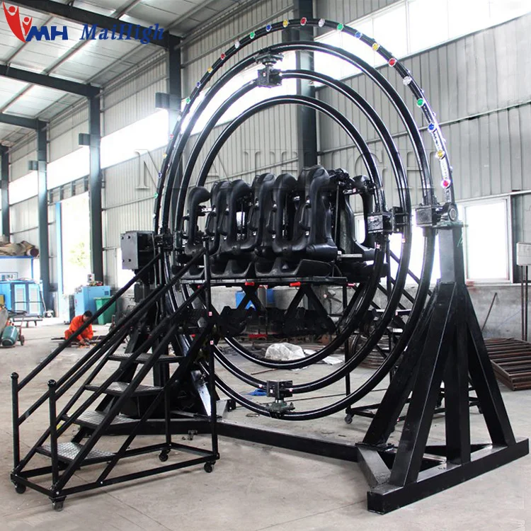 6 Persons New Amusement Extreme Outdoor Electric Gyro 3D Space Ball Ring Loop Human Gyroscope Rides