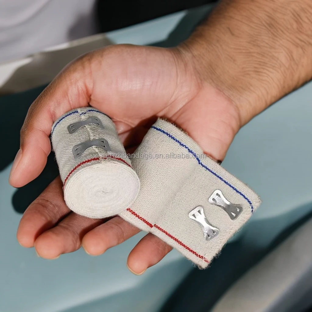 Quality Certification Customized Sports 50% Cotton Elastic Wrap Medical Tape Medicine Bandage