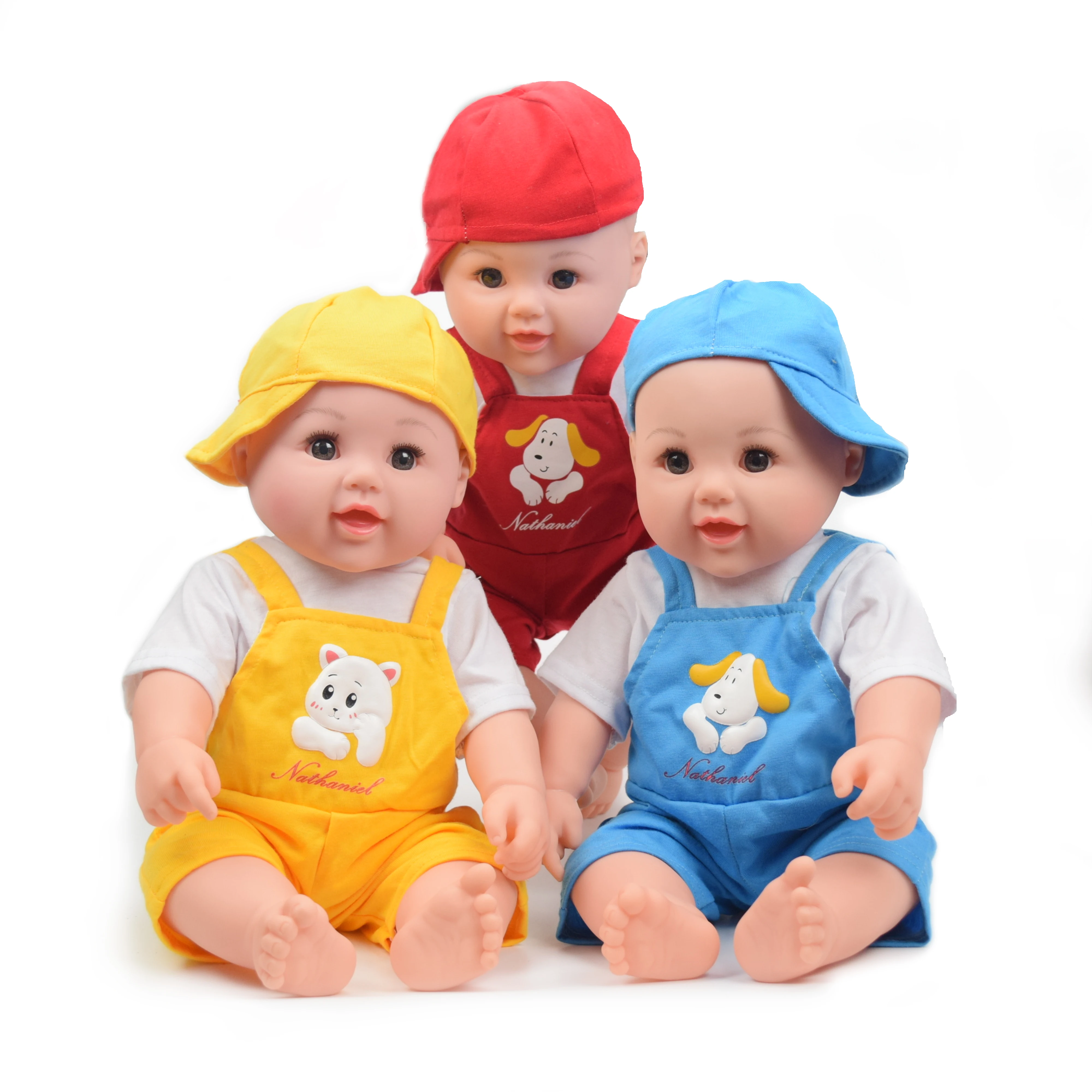 Wholesale Cute 19' Baby Dolls Handmade Lifelike Kids Toy Silicone Holiday Birthday Gift