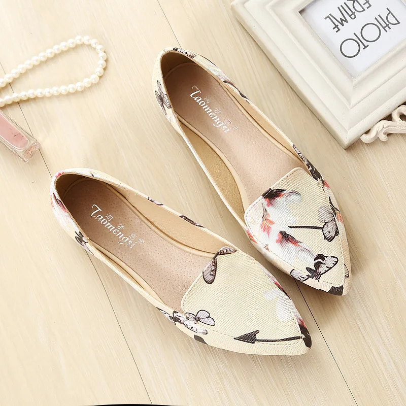 cheap elegant casual flower flat ballerina shoes for women