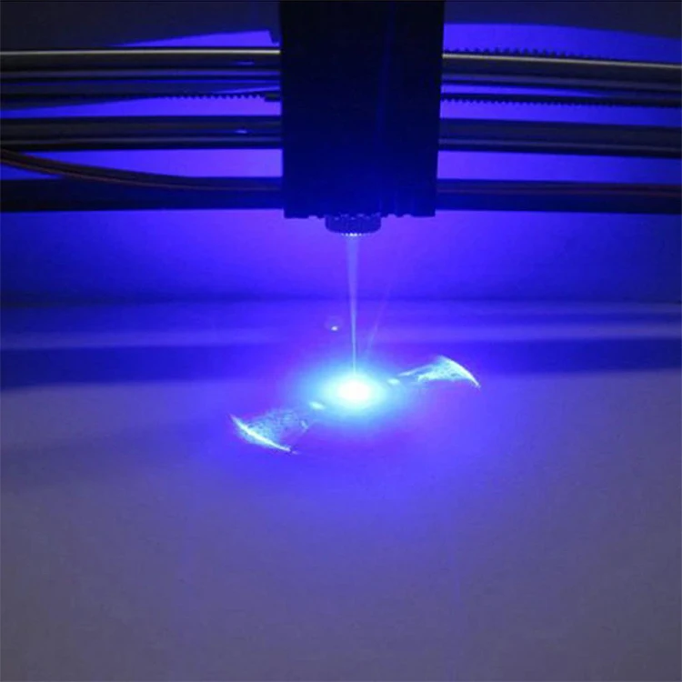  Optlaser 405nm 300mW Purple Laser Module 12V Focusable High Power Blue Violet UV Head for DIY Engraving with