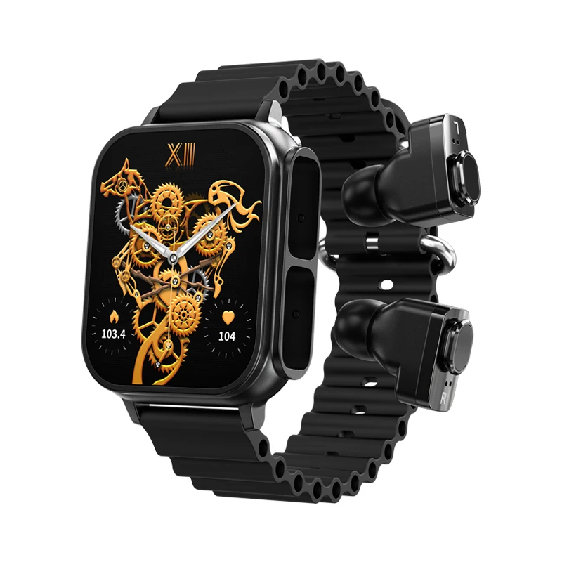 N22 Earphone smartwatch 1.96 inch wearable devices Calories Sleep heart rate BO BP monitor 2 in 1 headphone smart watch 2023