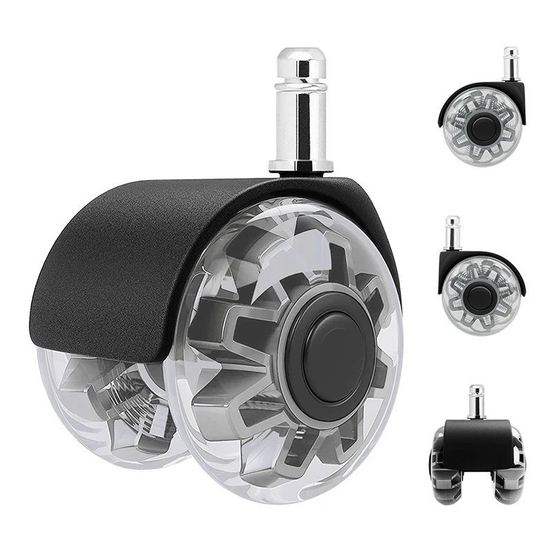 Universal Heavy Duty Furniture 2 Inch PU Caster Office Chair Caster Wheels for Home Furniture Supplier Customizable Products