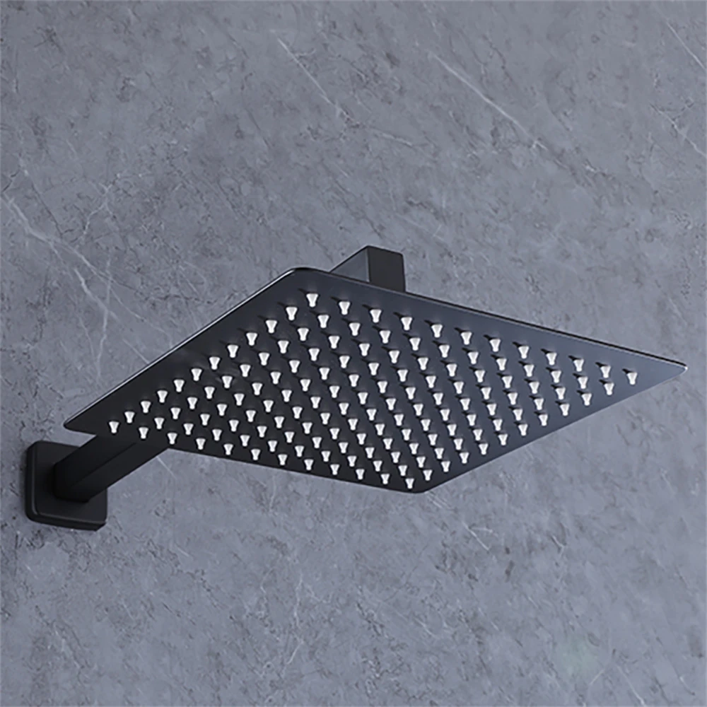 Inwall Concealed Modern Black Shower Mixer