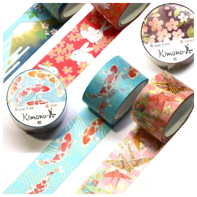Маскировочная лента из цветной бумаги washi, сделано в Японии