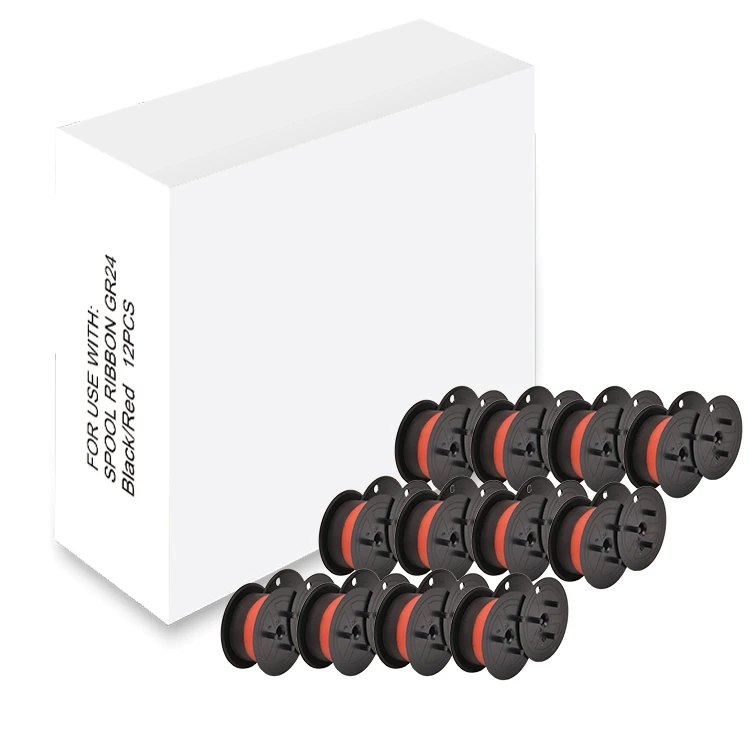 Совместимый Ленточный Картридж красный/черный для катушки GR24 NuKote BR80c Dataproducts R3027 острый цвет фотография нейлоновая