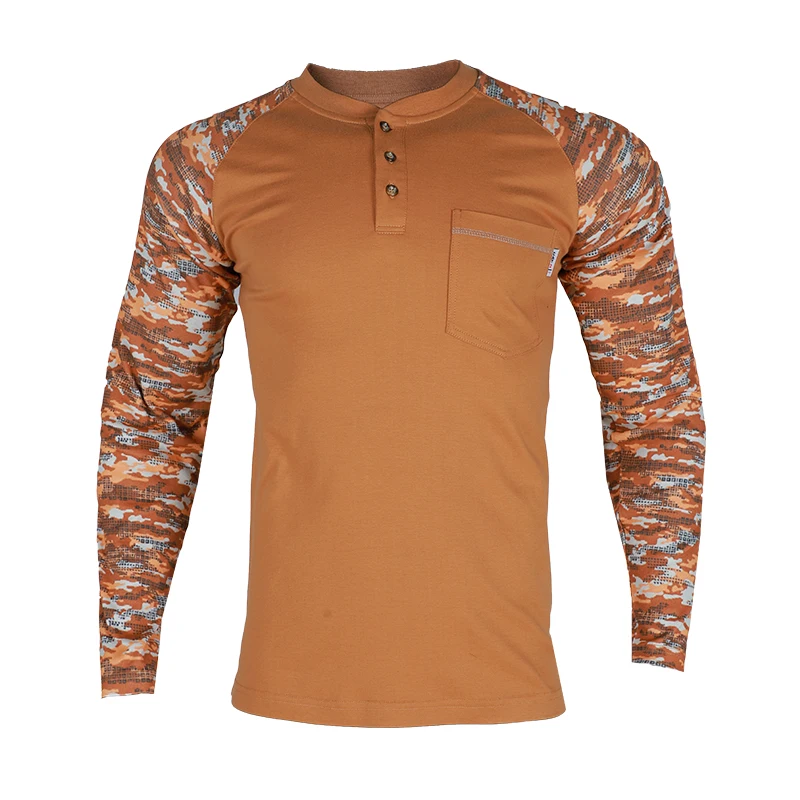 FR Shirts Flame Resistant Shirts NFPA2112 7oz Work Fire Retardant Work Clothes Fire Retardant Henley Shirt