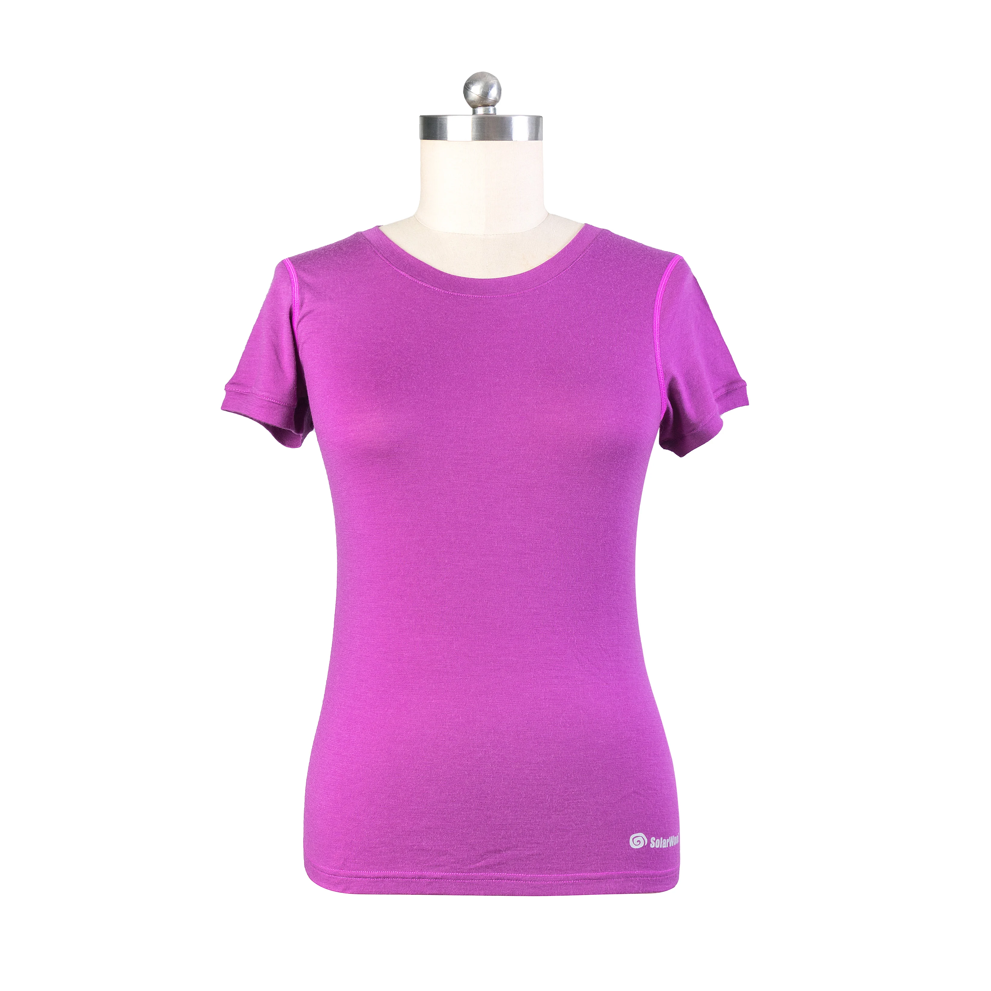 Merino Wool  Breathable Round Neck Short Sleeve Fitness  T Shirts For Women
