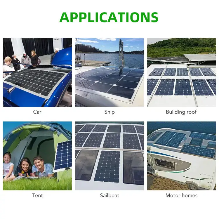 Jcns OEM High Efficiency 18V 200W Flexible Solar Panels For Camping/RV/Home/Water Pump