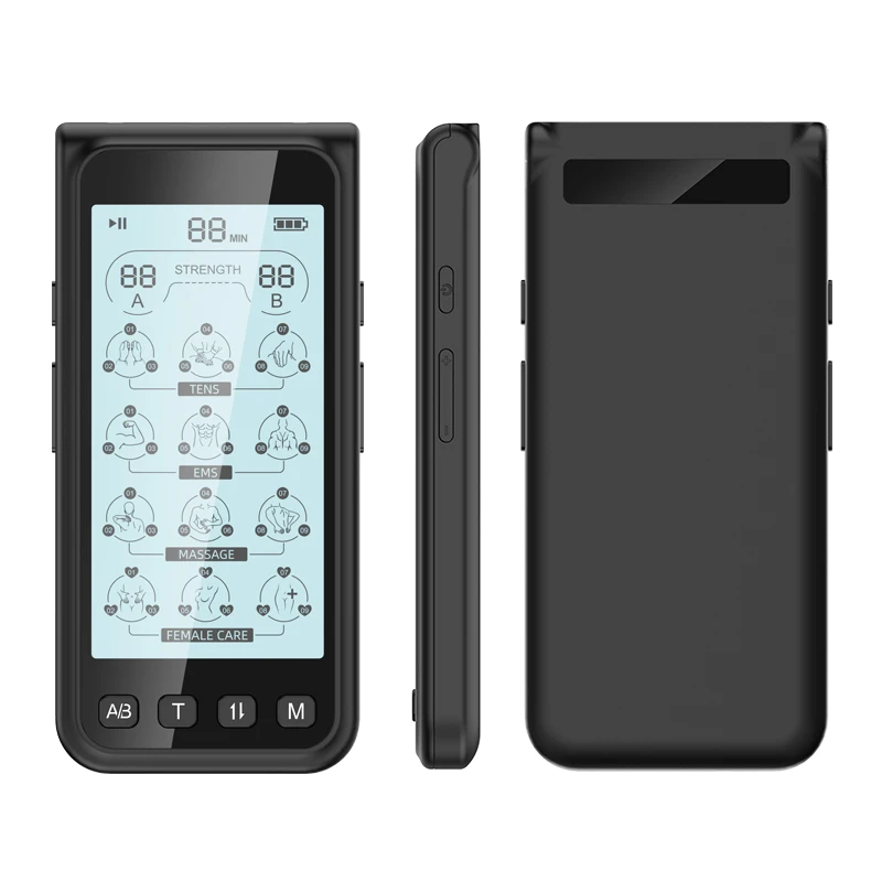 New product 12 modes tens ems physiotherapy pulse acupuncture body massager patch muscle massage instrument TENS massage machine