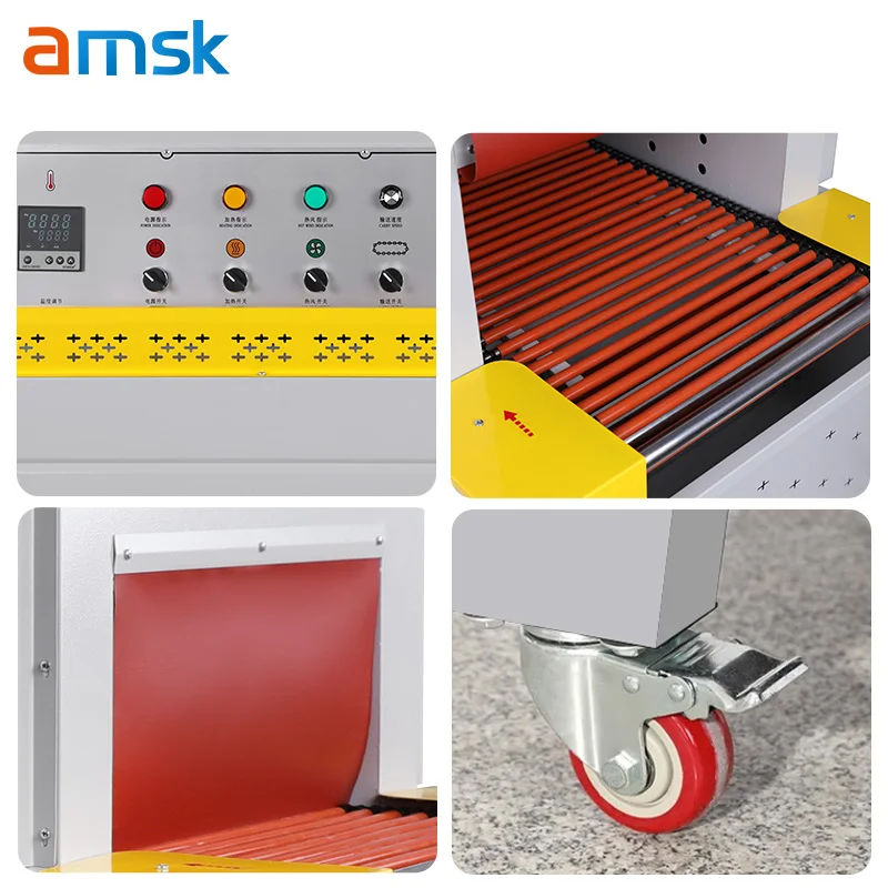 BS-9530 Large Size Automatic Heat Shrink Tunnel Machine Inner Circulation Plastic Film Wrapping for Food Pouch & Foil Packaging